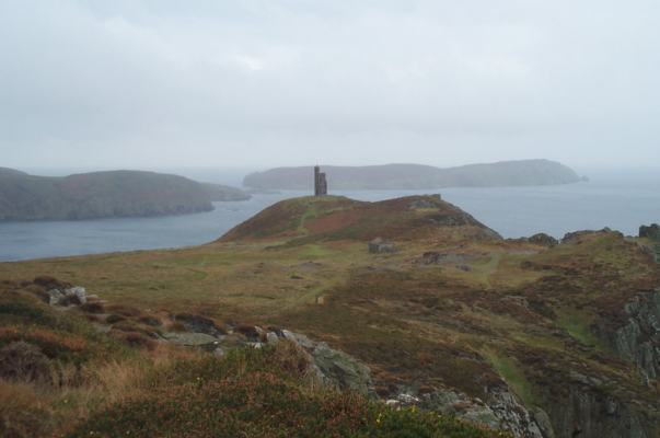 View of the Calf of Man from Bradda Head, Port Erin, Isle of Man